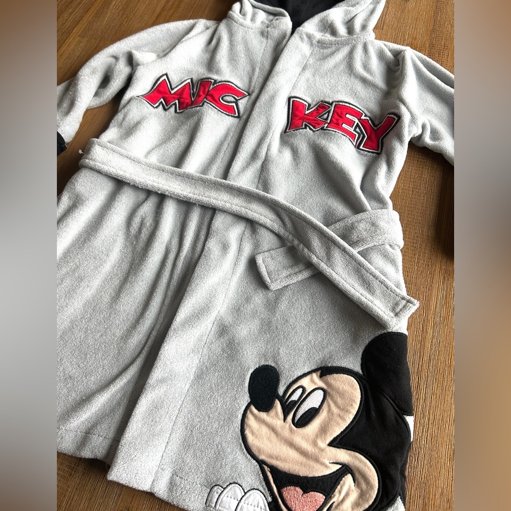 Mickey Mouse Terry Robe, 4T - Picture 2 of 6